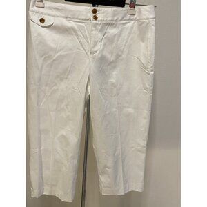 George Womens Size 16 Capri Pants 37X22 Classic Fit Artic White NWT